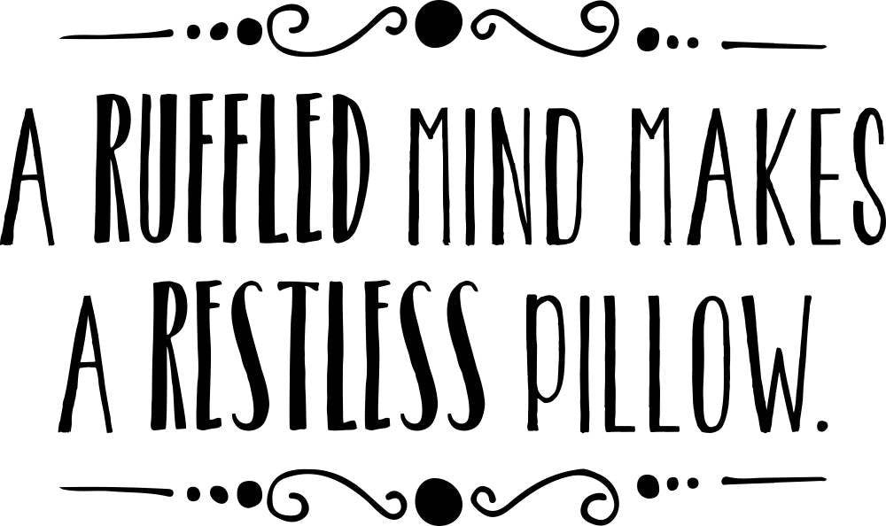 A Ruffled Mind Makes A Restless Pillow Vinyl Decal Wall Stickers Motivational Murals Vinyl Wall Quotes Inspirational