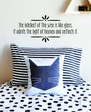 Load image into Gallery viewer, The Intellect Of The Wise Is Like Glass Vinyl Decal Wall Sticker Decor Quote – Motivational Wall Murals