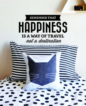 Load image into Gallery viewer, Remember That Happiness A Way Of Travel Vinyl Decal Wall Sticker Decor Quote – Motivational Wall Murals