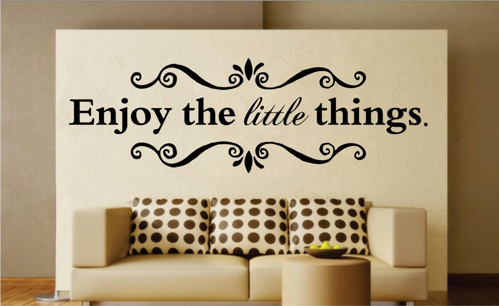 Enjoy the Little Things Quote New Vinyl Decal Design Sticker Decor – Motivational Wall Murals