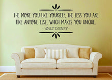 Load image into Gallery viewer, Walt Disney The More You Like Yourself Vinyl Decal Wall Sticker Decor Quote – Motivational Wall Murals