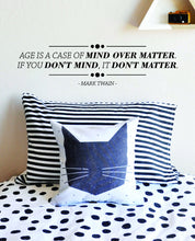 Load image into Gallery viewer, Age Is Mind Over Matter Mark Twain Vinyl Decal Wall Sticker Decor Quote – Motivational Wall Murals