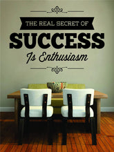 Load image into Gallery viewer, The Real Secret of Success Vinyl Decal Wall Sticker Decor Quote – Motivational Wall Murals
