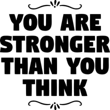 Load image into Gallery viewer, You Are Stronger Than You Think Motivational Vinyl Decal Wall Sticker Decor Quote Motivational Wall Murals Quotes Stickers Inspirational
