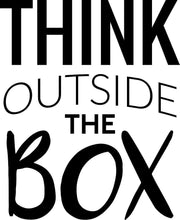 Load image into Gallery viewer, Think Outside the Box Vinyl Decal Wall Sticker Decor Quote – Motivational Wall Murals