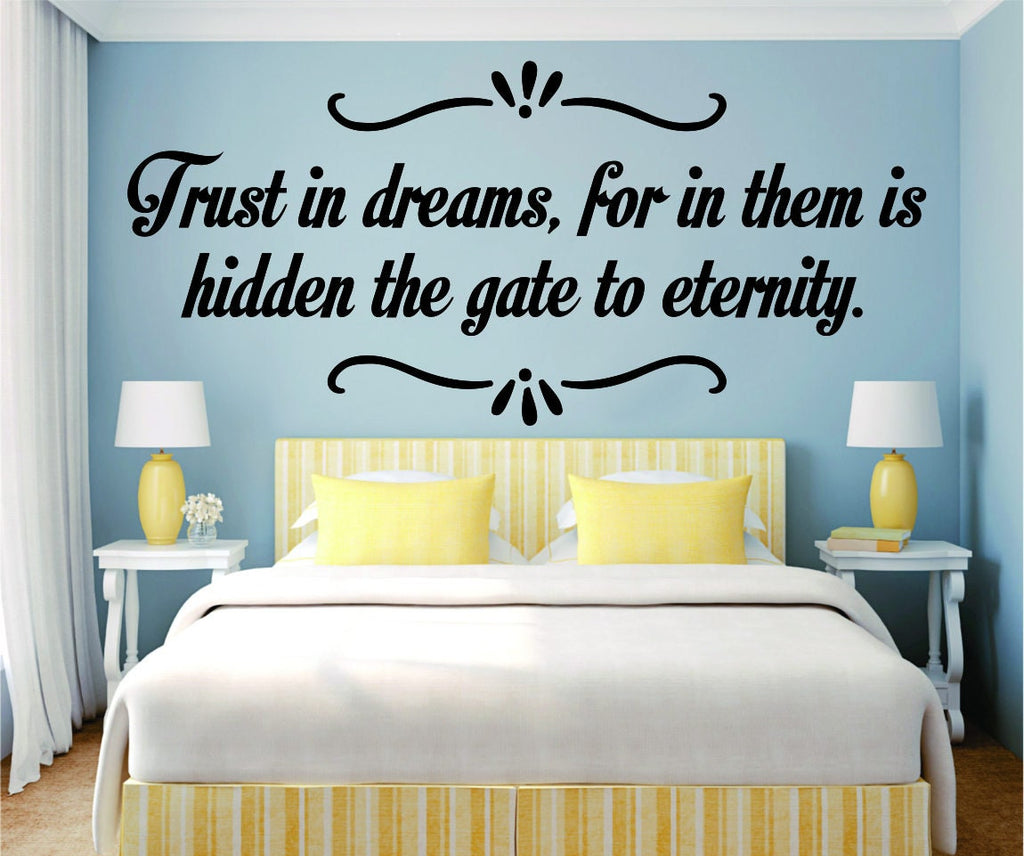 Trust In Dreams Inspiring Vinyl Decal Wall Sticker Decor Quote – Motivational Wall Murals, wall stickers for living room, vinyl wall art