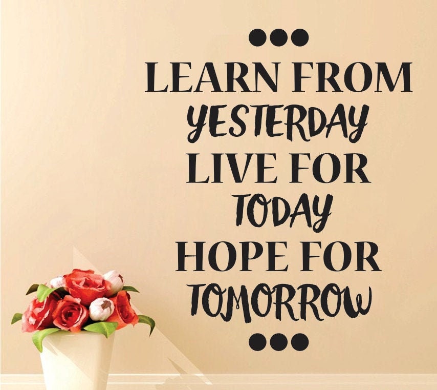 Live For Today Beautiful Wall Decal New Quote Design Vinyl Sticker Decor – Motivational Wall Murals