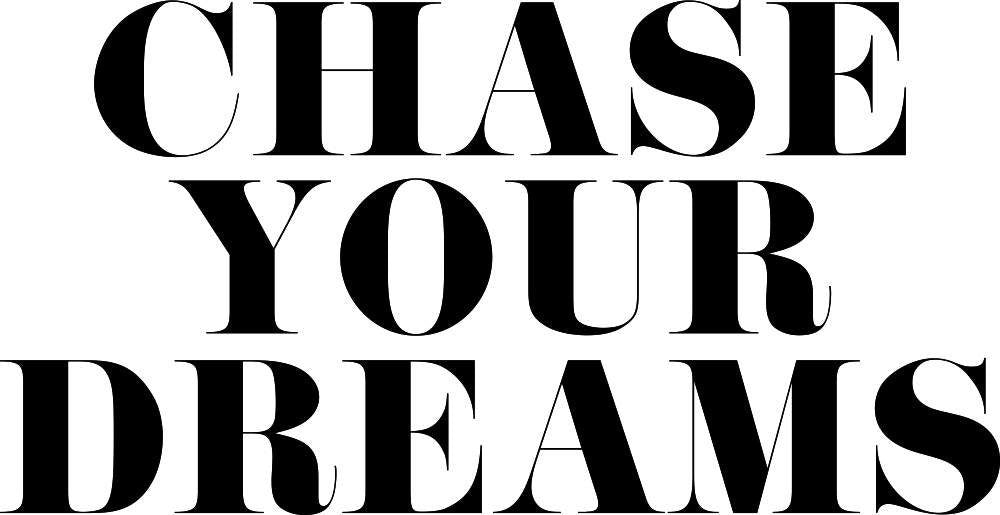 Chase Your Dreams Inspirational Vinyl Decal Wall Sticker Decor Quote – Motivational Wall Murals, decorations for bedroom women