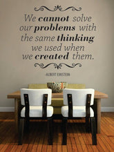 Load image into Gallery viewer, Albert Einstein Solving Problems Quote Wall Decal New Vinyl Sticker Home Decor – Motivational Wall Murals, Inspirational Quotes