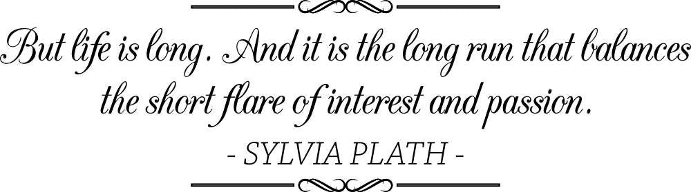 Sylvia Plath But Life Is Long Vinyl Decal Wall Sticker Decor Quote – Motivational Wall Murals