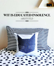Load image into Gallery viewer, Aristotle Wit Is Educated Insolence Vinyl Decal Wall Sticker Decor Quote – Motivational Wall Murals