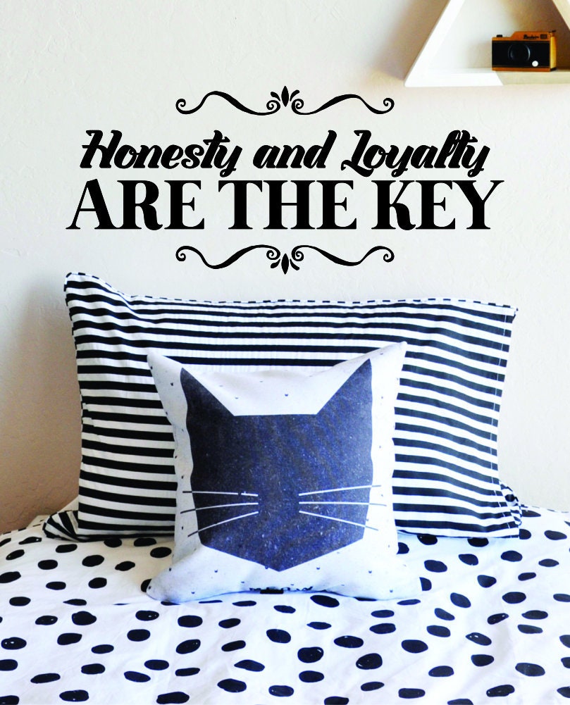 Honesty And Loyalty Vinyl Decal Wall Sticker Decor Quote – Motivational Wall Murals