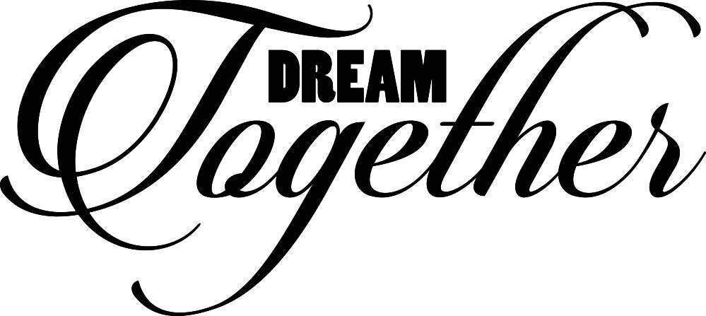 Dream Together Inspirational Vinyl Decal Wall Sticker Decor Quote Motivational Wall Murals wall stickers for living room wall sticker decor