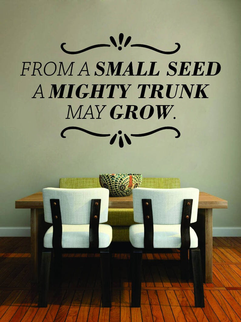 From A Small Seed Motivational Vinyl Decal Wall Sticker Decor Quote – Motivational Wall Murals