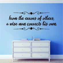 Load image into Gallery viewer, From The Errors Of Others Vinyl Decal Wall Sticker Decor Quote – Motivational Wall Murals