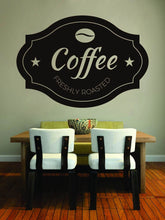 Load image into Gallery viewer, Coffee Freshly Roasted Label Vinyl Decal Wall Sticker Decor Quote – Motivational Wall Murals