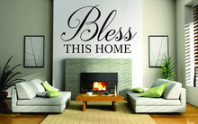 Load image into Gallery viewer, Bless This Home Inspirational Vinyl Decal Wall Sticker Decor Quote Motivational Wall Murals Decal Blessed Stickers Handwriting Art Letters