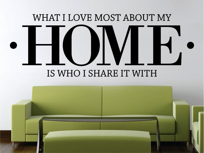 Home Love Sharing New Vinyl Decal Design Sticker Decor – front door decor, house decor, decals stickers Motivational Wall Murals