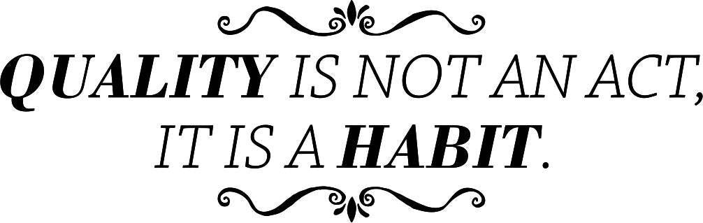 Quality Is Not An Act Vinyl Decal Wall Sticker Decor Quote – Motivational Wall Murals