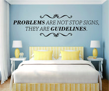 Load image into Gallery viewer, Problems Are Not Stop Signs Motivational Vinyl Decal Wall Sticker Decor Quote – Motivational Wall Murals