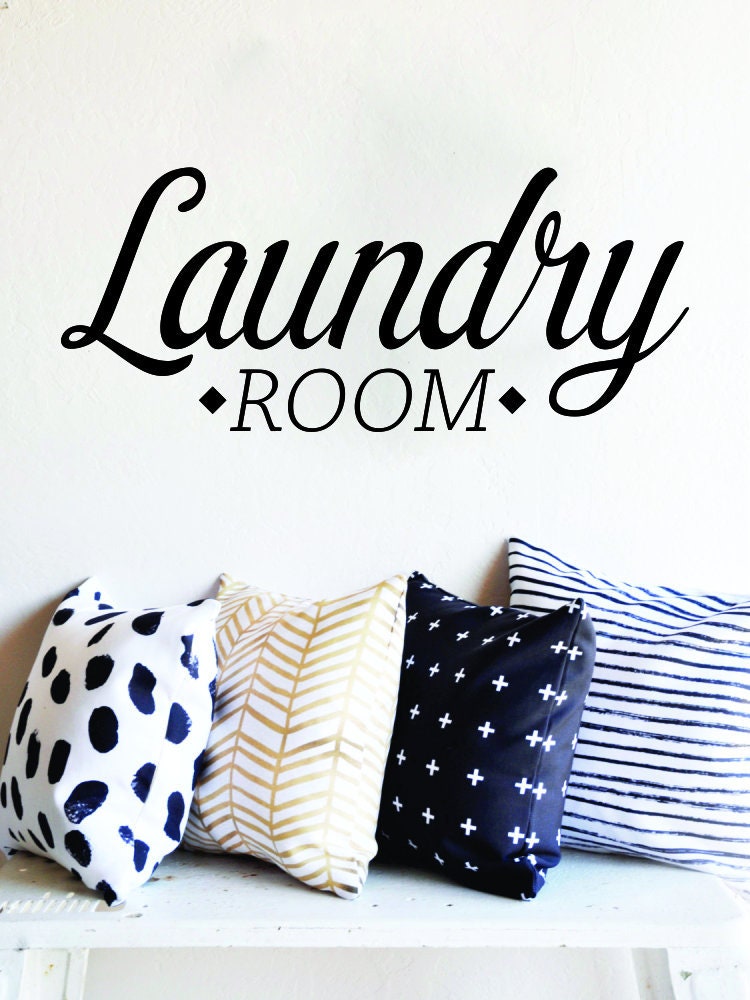 Laundry Room Typography Vinyl Decal Wall Sticker Decor Quote – Motivational Wall Murals