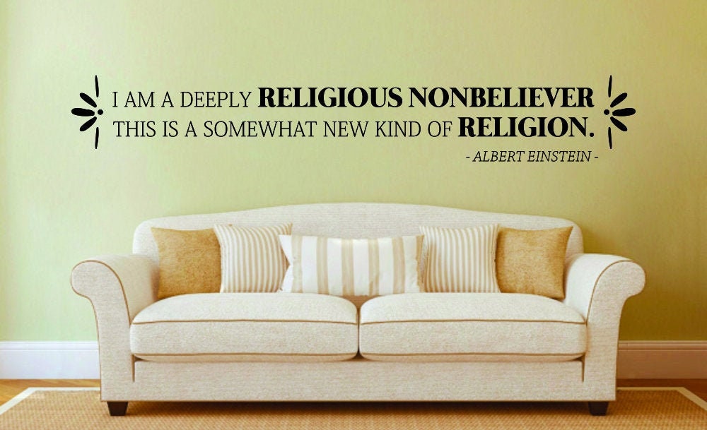 I Am A Deeply Religious Nonbeliever Albert Einstein Vinyl Decal Wall Motivational Murals Wall Stickers Inspirational
