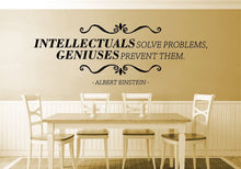 Load image into Gallery viewer, Intellectuals Solve Problems Albert Einstein Vinyl Decal Wall Stickers Motivational Murals Stickers Inspirational Quotes