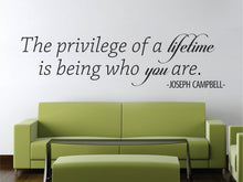 Load image into Gallery viewer, Joseph Campbell Lifetime Quote New Vinyl Wall Decal Sticker Decor – Motivational Wall Murals