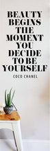 Load image into Gallery viewer, Coco Chanel Quote New Vinyl Wall Decal Sticker Decor – Motivational Wall Murals