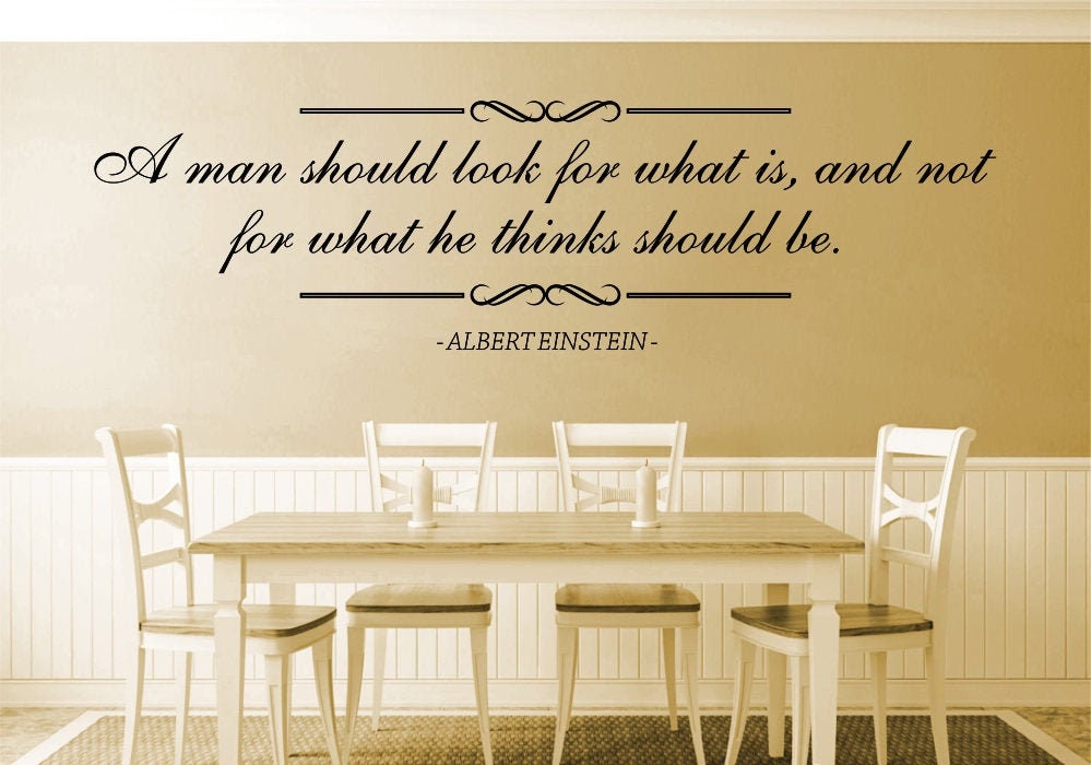 A Man Should Look For What Is Albert Einstein Vinyl Wall decals ,Decor Quote Motivational Murals Art Wall Stickers