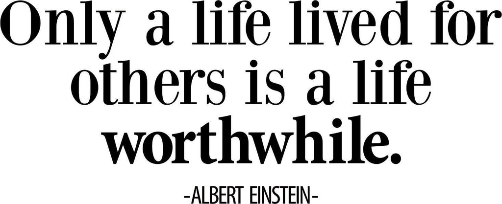 Albert Einstein Worthwhile Life Quote New Vinyl Wall Decal Sticker Decor Motivational Wall Murals Art Wall Sticker Inspirational Quotes