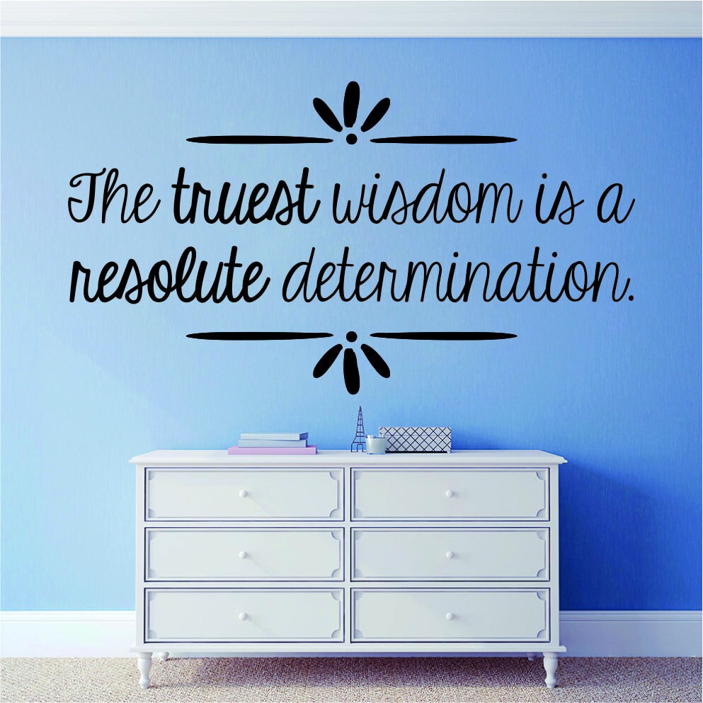 The Truest Wisdom Vinyl Decal Wall Sticker Decor Quote – Motivational Wall Murals