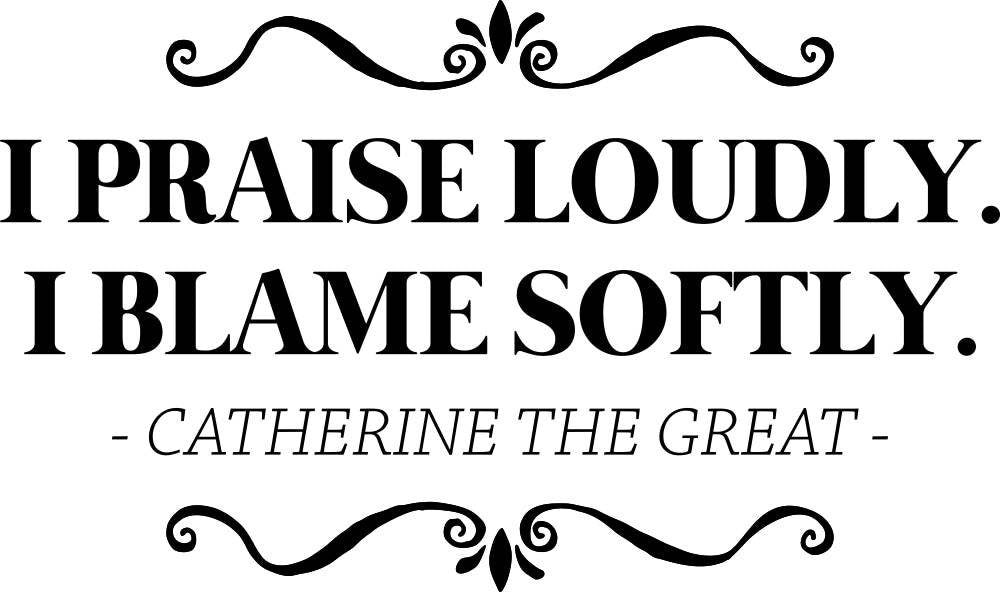 Catherine The Great I Praise Loudly Vinyl Decal Wall Sticker Decor Quote – Motivational Wall Murals