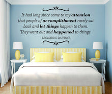 Load image into Gallery viewer, It Had Long Since Come To My Attention Leonardo Da Vinci Vinyl Decal Wall Sticker Decor Quote – Motivational Wall Murals