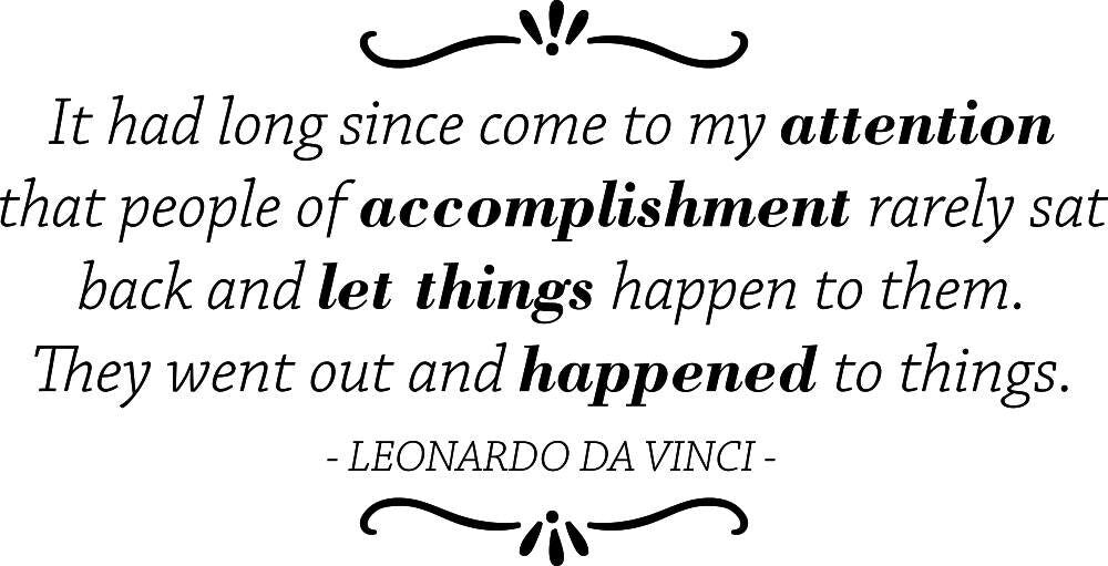 It Had Long Since Come To My Attention Leonardo Da Vinci Vinyl Decal Wall Sticker Decor Quote – Motivational Wall Murals