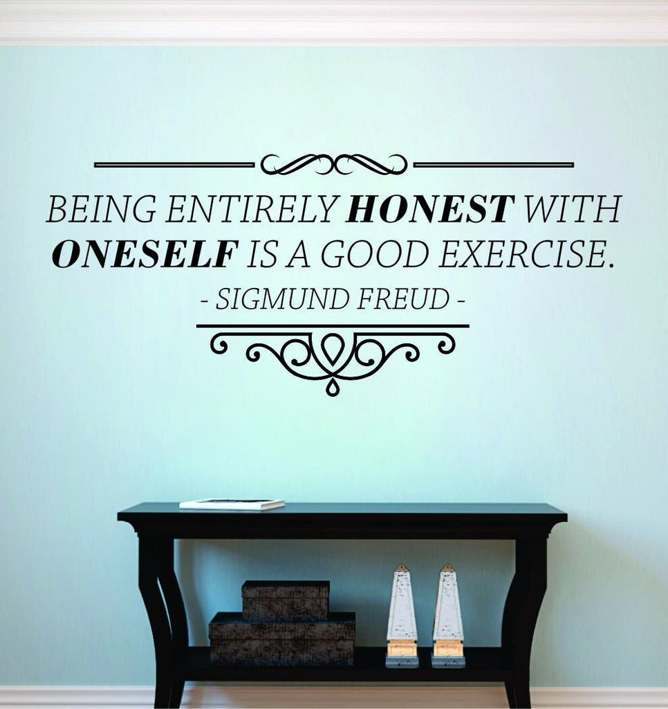 Sigmund Freud Being Entirely Honest Vinyl Decal Wall Sticker Decor Quote – Motivational Wall Murals