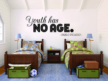Load image into Gallery viewer, Youth Has No Age Picasso Vinyl Decal Wall Sticker Decor Quote – Motivational Wall Murals