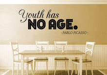 Load image into Gallery viewer, Youth Has No Age Picasso Vinyl Decal Wall Sticker Decor Quote – Motivational Wall Murals