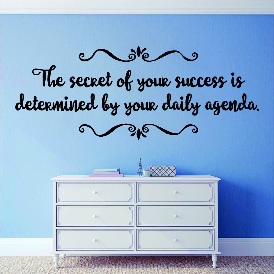 The Secret Of Your Success Vinyl Decal Wall Sticker Decor Quote – Motivational Wall Murals
