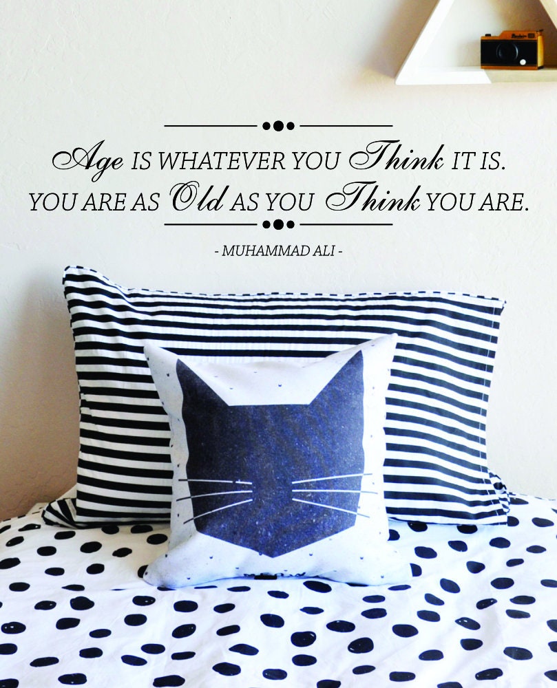 Age Is Whatever Muhammad Ali Vinyl Decal Wall Sticker Decor Quote – Motivational Wall Murals