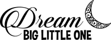 Load image into Gallery viewer, Dream Big Little One Vinyl Decal Wall Sticker Decor Quote – Motivational Wall Murals