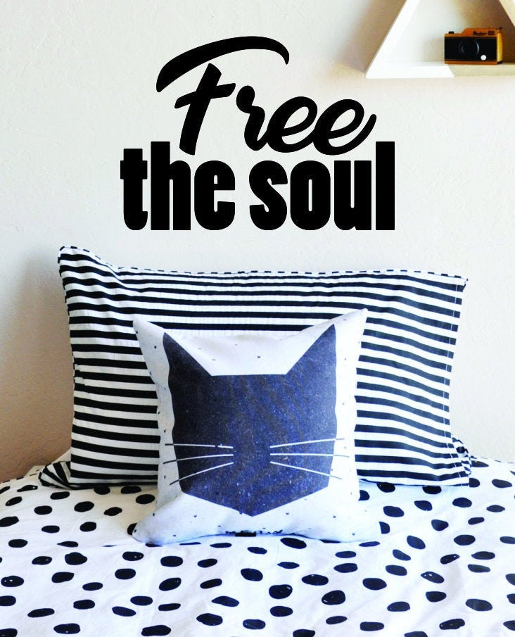 Free The Soul Vinyl Decal Wall Sticker Decor Quote – Motivational Wall Murals