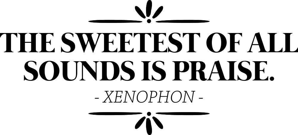 Xenophon The Sweetest Of All Sounds Is Praise Vinyl Decal Wall Sticker Decor Quote – Motivational Wall Murals