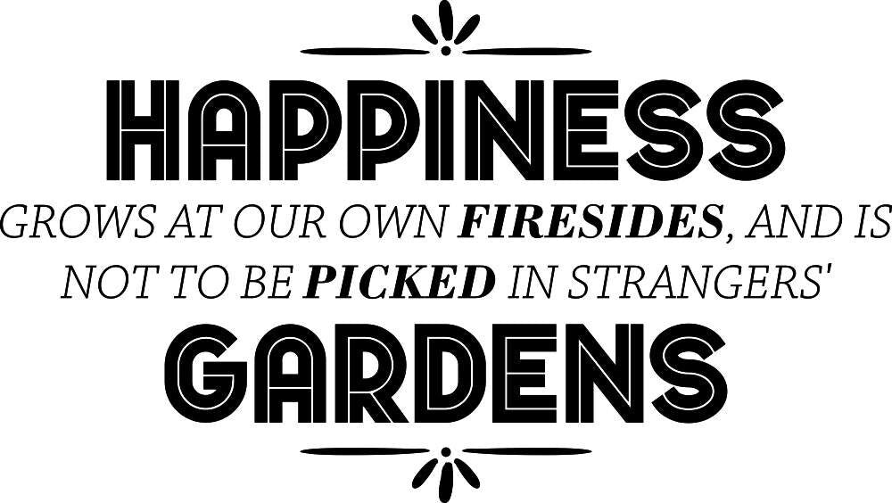 Happiness Gardens Motivational Vinyl Decal Wall Sticker Decor Quote – Motivational Wall Murals