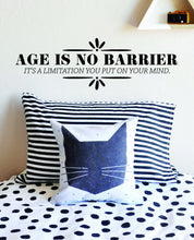 Load image into Gallery viewer, Age Is No Barrier Vinyl Decal Wall Sticker Decor Quote – Motivational Wall Murals