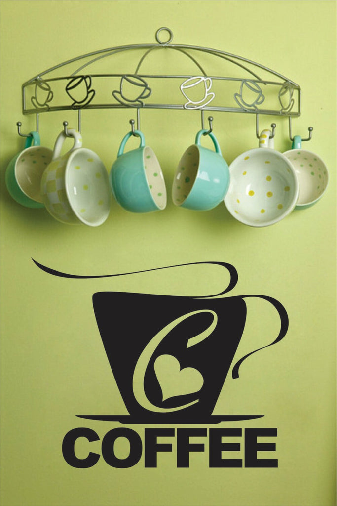 Coffee Cup Quote New Vinyl Decal Design Sticker Decor – Motivational Wall Murals