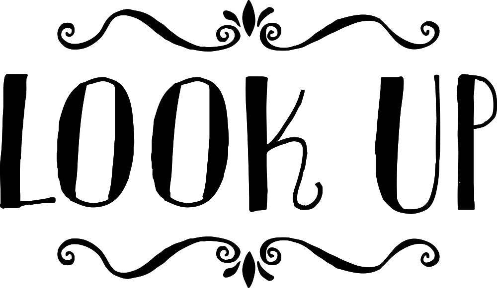 Look Up Inspiring Vinyl Decal Wall Sticker Decor Quote – Motivational Wall Murals, decorations for bedroom women, quotes wall decor