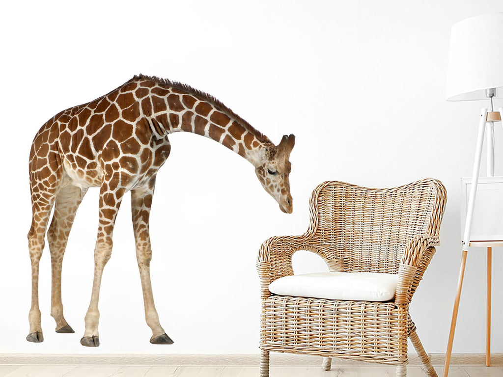 3D Giraffe Wall Sticker. Jungle Safari Removable Decals. Animals Giraffe Vinyl Sticker Murals. Peel and Stick. Giraffe Nursery Decor NT16