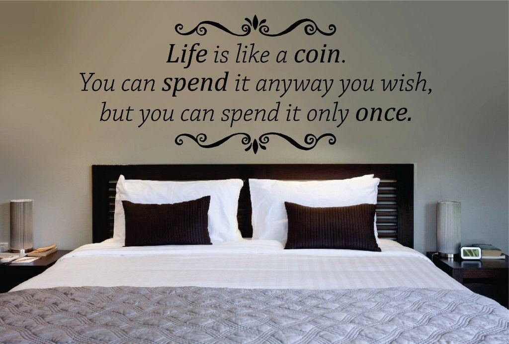 Life is a Coin New Vinyl Decal Design Sticker Decor – Motivational Wall Murals
