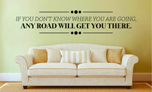 Load image into Gallery viewer, If You Dont Know Where You Are Going Vinyl Decal Wall Sticker Decor Quote – Motivational Wall Murals